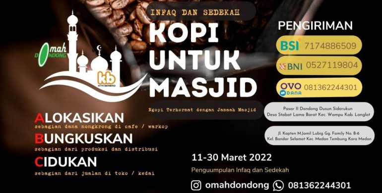 Kesempatan Sederhana Tunaikan Infaq dan Sedekah Kopi untuk Masjid